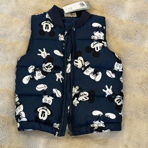 NWT H&M Mickey Mouse Puffer Vest